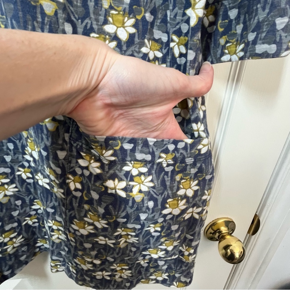 Seasalt Cornwall Floral Blue and Yellow Women's Tunic Size 10 - Picture 6 of 13